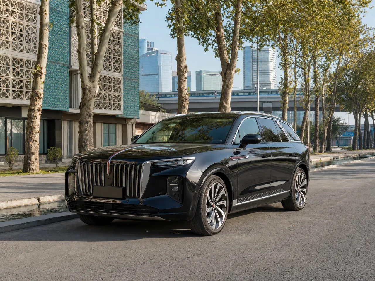 Hongqi E-HS9 — спереди