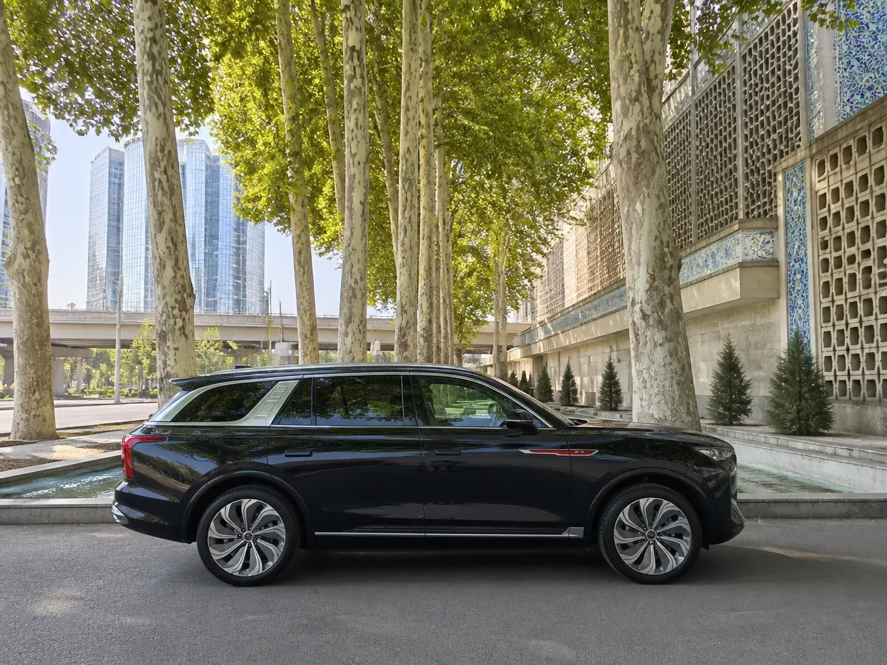 Hongqi E-HS9 — сбоку