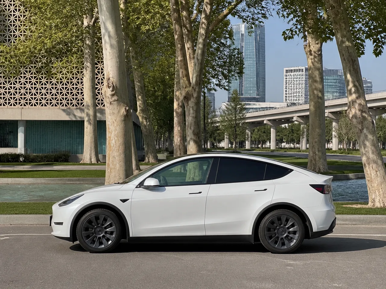 Tesla Model Y — сбоку